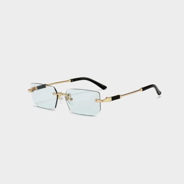 Rimless Sunglasses Rectangle Fashion Popular Women Men - Imagen 6