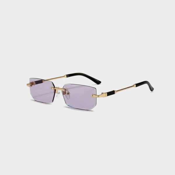 Rimless Sunglasses Rectangle Fashion Popular Women Men - Imagen 5