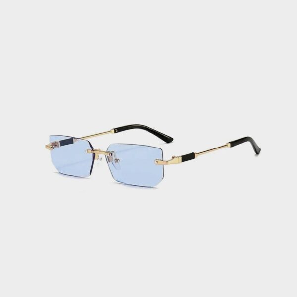 Rimless Sunglasses Rectangle Fashion Popular Women Men - Imagen 4