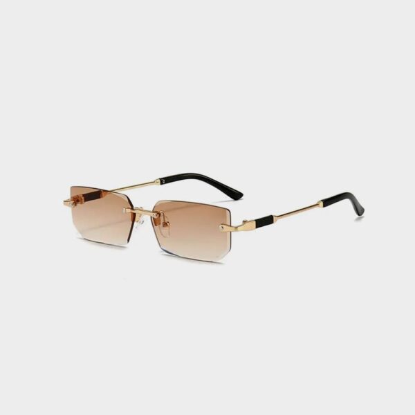Rimless Sunglasses Rectangle Fashion Popular Women Men - Imagen 3