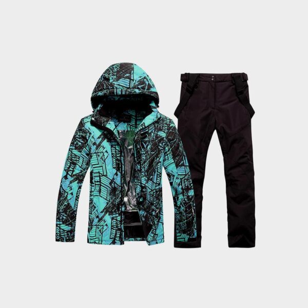 WOWULOVELY Men's Winter Snowsuit Waterproof Windproof Mountain Jacket and Pant Sets - Imagen 4