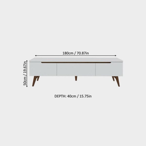 MADESA TV Stand with 2 Doors 1 Drawer, for TVs up to 75 Inches and Wooden - Imagen 3