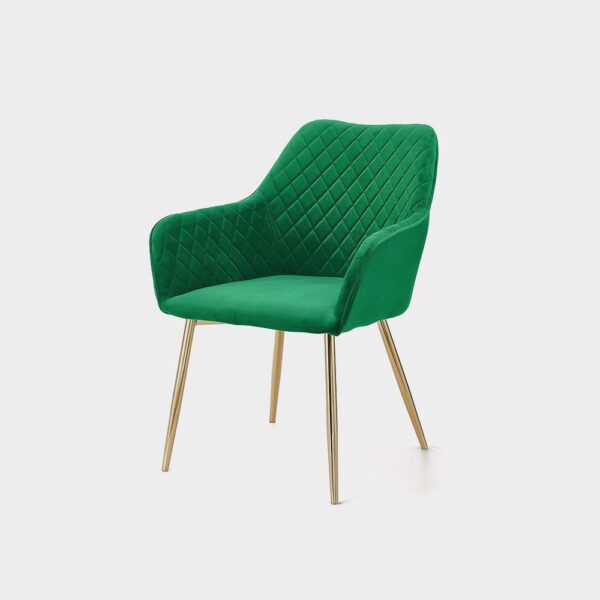 Angela Luxury Modern Restaurant Dining Chair Nordic Upholstered Fabric Velvet - Imagen 4