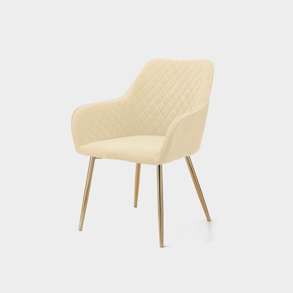 Angela Luxury Modern Restaurant Dining Chair Nordic Upholstered Fabric Velvet - Imagen 3