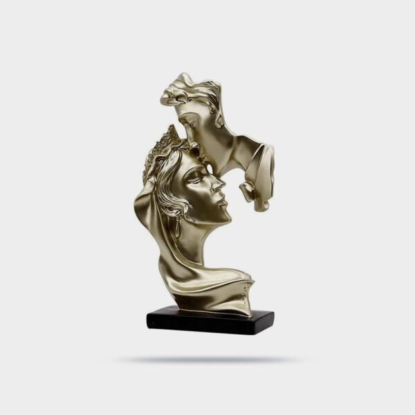 Couple Figurines Statue Romantic Carved Crafts Ornament Kissing Lover Resin Sculpture Modern Art - Imagen 4