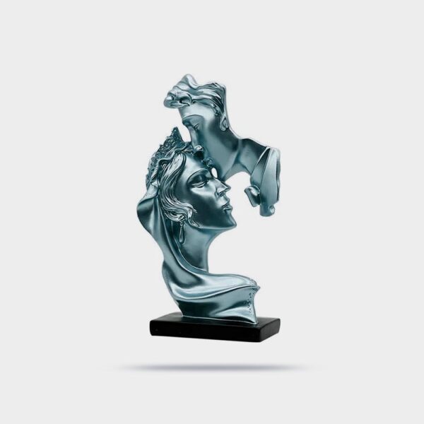 Couple Figurines Statue Romantic Carved Crafts Ornament Kissing Lover Resin Sculpture Modern Art - Imagen 3
